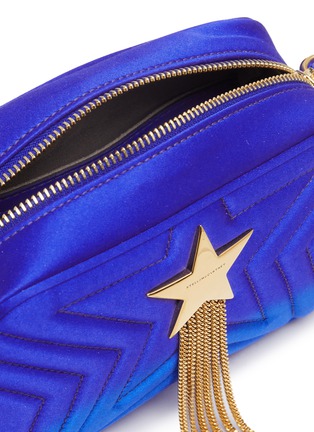 Detail View - Click To Enlarge - STELLA MCCARTNEY - 'Stella Star' chain tassel mini quilted satin shoulder bag