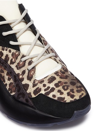 Detail View - Click To Enlarge - STELLA MCCARTNEY - 'Eclypse' leopard print panel chunky outsole sneakers