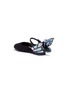 Figure View - Click To Enlarge - SOPHIA WEBSTER - 'Chiara Mini' holographic butterfly suede toddler Mary Jane flats