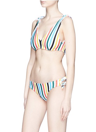 Detail View - Click To Enlarge - RYE  - 'Swish' tie reversible stripe print bikini bottoms