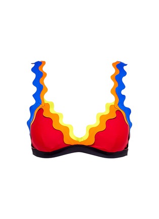 Main View - Click To Enlarge - RYE  - 'Cackle' colourblock rickrack border bikini top