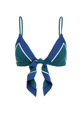 Main View - Click To Enlarge - RYE  - 'Chi-Chi-Chi' knot front colourblock bikini top