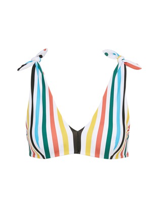 Main View - Click To Enlarge - RYE  - 'Swish' tie strap reversible stripe print bikini top