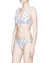 Figure View - Click To Enlarge - RYE  - 'Swish' tie strap reversible stripe print bikini top