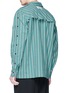  - 10025 - Button placket sleeve unisex stripe shirt
