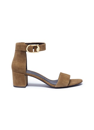 Main View - Click To Enlarge - STELLA LUNA - Buckled ankle strap suede sandals