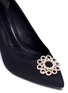 Detail View - Click To Enlarge - STELLA LUNA - Faux pearl brooch pumps