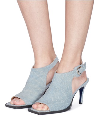 Figure View - Click To Enlarge - AALTO - Suede slingback sandals
