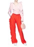Figure View - Click To Enlarge - MAGGIE MARILYN - 'Diana' ribbon shoulder shirt