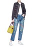 Figure View - Click To Enlarge - 73115 - 'Wish upon a Star' slogan embroidered jeans