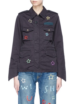 Main View - Click To Enlarge - 73115 - 'Wish upon a Star' slogan embroidered field jacket