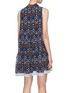 Back View - Click To Enlarge - CHLOÉ - Stud collar blossom print tiered georgette dress