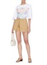 Figure View - Click To Enlarge - CHLOÉ - Pleated front safari shorts
