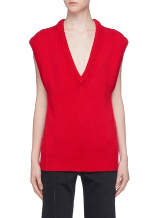 Main View - Click To Enlarge - CHLOÉ - V-neck cashmere wool knit vest