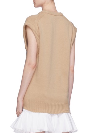 Back View - Click To Enlarge - CHLOÉ - V-neck cashmere wool knit vest