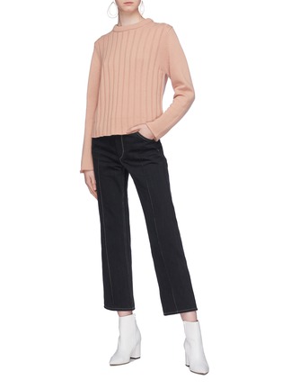 Figure View - Click To Enlarge - CHLOÉ - Cashmere wool rib knit sweater