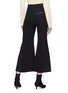 Back View - Click To Enlarge - CHLOÉ - Cropped flared virgin wool pants