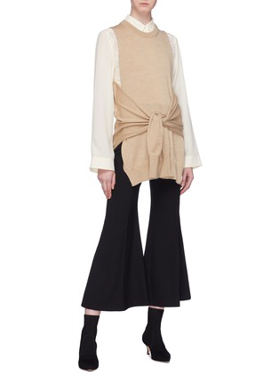 Figure View - Click To Enlarge - CHLOÉ - Cropped flared crepe pants