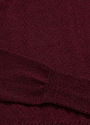 Detail View - Click To Enlarge - CHLOÉ - Sleeve tie side split wool knit dress