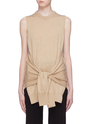 Main View - Click To Enlarge - CHLOÉ - Sleeve tie wrap knit top