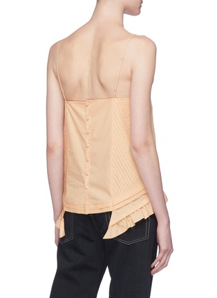 Back View - Click To Enlarge - CHLOÉ - Blossom embroidered ruffle hem camisole top