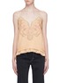 Main View - Click To Enlarge - CHLOÉ - Blossom embroidered ruffle hem camisole top