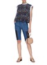 Figure View - Click To Enlarge - CHLOÉ - Blossom print cap sleeve balloon top