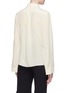 Back View - Click To Enlarge - CHLOÉ - Lace panel pleated yoke silk crepe blouse
