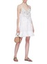 Figure View - Click To Enlarge - CHLOÉ - Blossom embroidered ruffle flared dress