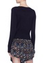 Back View - Click To Enlarge - CHLOÉ - Boat neck cashmere wool sweater