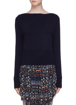 Main View - Click To Enlarge - CHLOÉ - Boat neck cashmere wool sweater