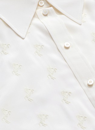  - CHLOÉ - Horse embroidered silk crepe blouse