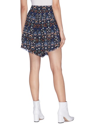 Back View - Click To Enlarge - CHLOÉ - Ruffle blossom print skort
