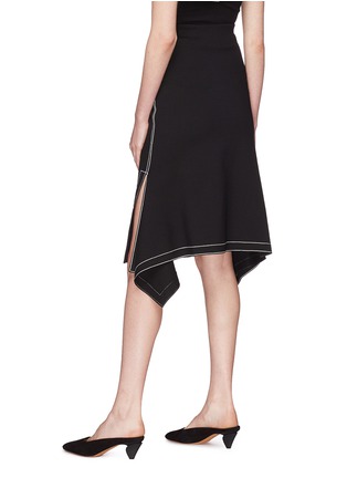 Back View - Click To Enlarge - ROSETTA GETTY - Contrast topstitching drape skirt