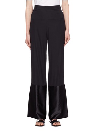 Main View - Click To Enlarge - ROSETTA GETTY - Satin cuff flared pants