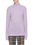 Main View - Click To Enlarge - AALTO - Logo intarsia brushed roll neck sweater