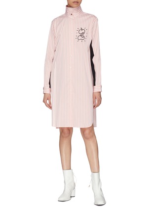 Figure View - Click To Enlarge - AALTO - 'Grabbing Apples' graphic print stripe shirt dress