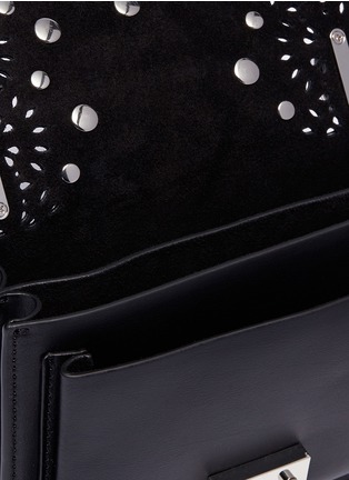 Detail View - Click To Enlarge - REBECCA MINKOFF - 'Christy' stud floral cutout small leather shoulder bag
