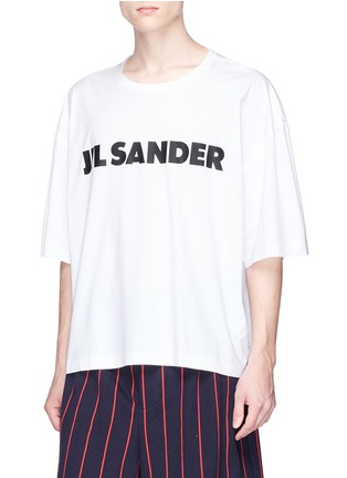 Front View - Click To Enlarge - JIL SANDER - Logo print T-shirt