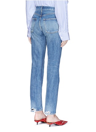 Back View - Click To Enlarge - BALENCIAGA - Distressed straight leg jeans