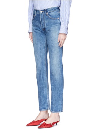 Front View - Click To Enlarge - BALENCIAGA - Distressed straight leg jeans