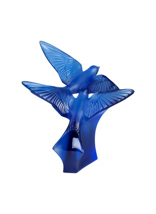 Main View - Click To Enlarge - LALIQUE - Two Swallows grand sculpture – Sapphire Blue