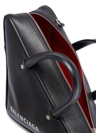 Detail View - Click To Enlarge - BALENCIAGA - 'Triangle' logo print small leather duffel bag