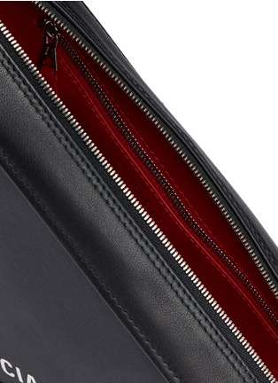 Detail View - Click To Enlarge - BALENCIAGA - 'Triangle' logo print small leather shoulder bag