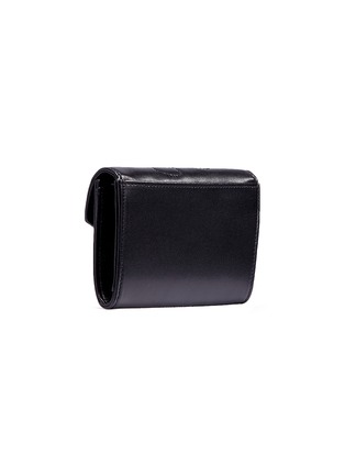 Figure View - Click To Enlarge - SAINT LAURENT - 'Monogram' heart embroidered leather envelope wallet