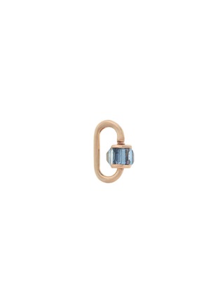 Main View - Click To Enlarge - MARLA AARON - 'Total Baguette Lock' aquamarine 14k rose gold pendant