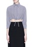 Main View - Click To Enlarge - ALAÏA - Embroidered cropped drawstring shirt