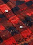  - SACAI - Geometric embroidered gingham check flannel shirt
