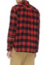 Back View - Click To Enlarge - SACAI - Geometric embroidered gingham check flannel shirt