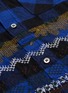  - SACAI - Geometric embroidered gingham check flannel shirt